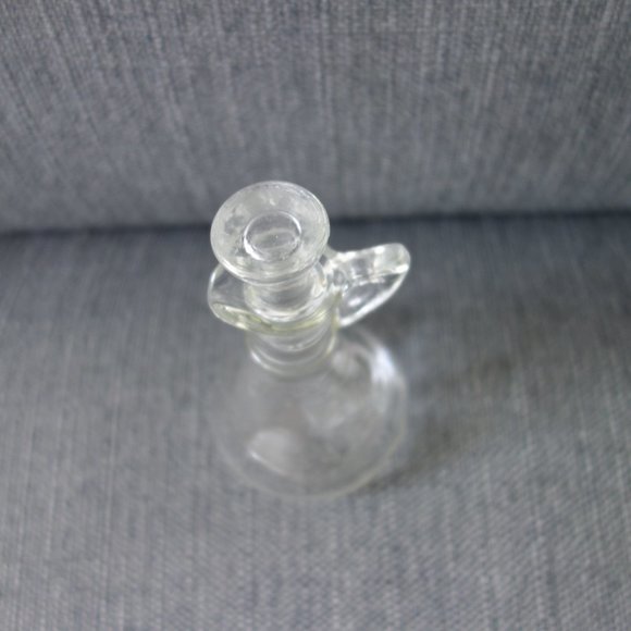 Vintage Glass Salad Dressing Shaker with Glass Lid - Picture 2 of 14